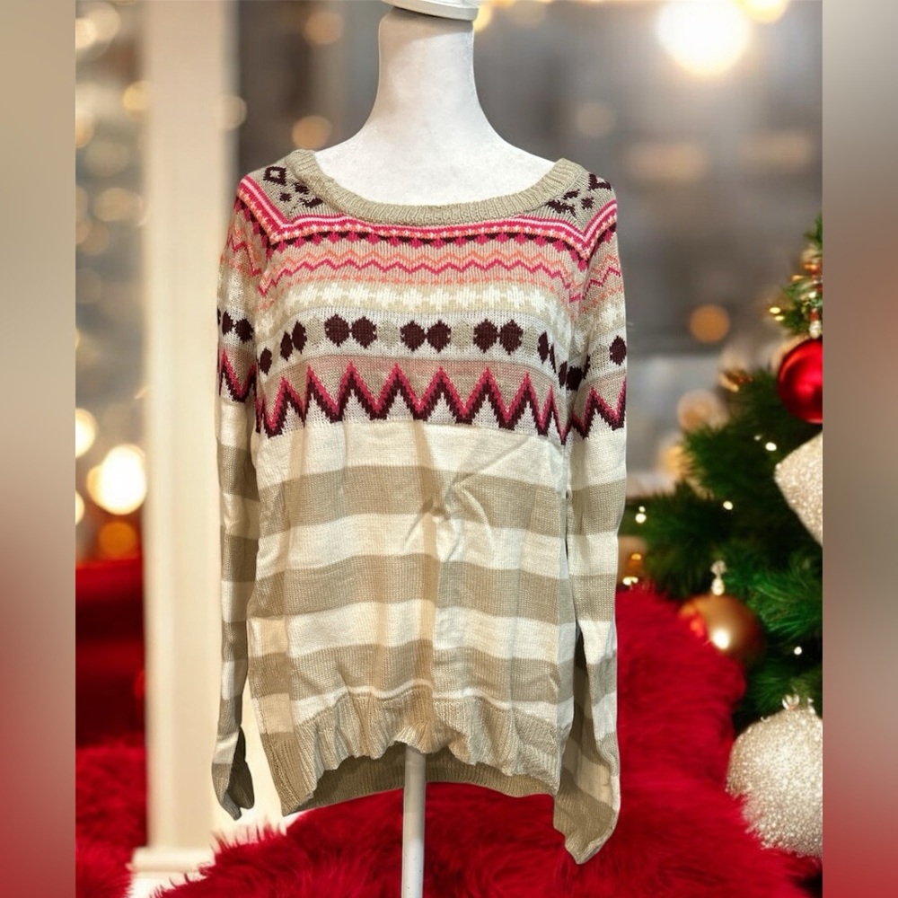 Red camel size large sweater